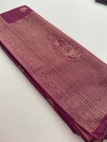 Venkatagiri fancy soft Linen Cotton sarees with self blouse and fancy Border and Butties all over🌹 - AU12