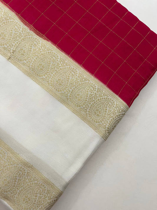 Dupion silk saree