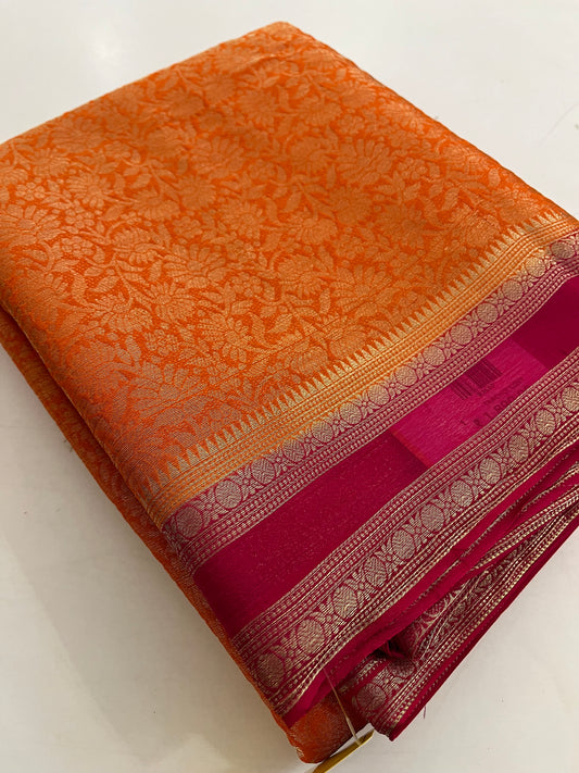 Brocade Banarasi soft silk