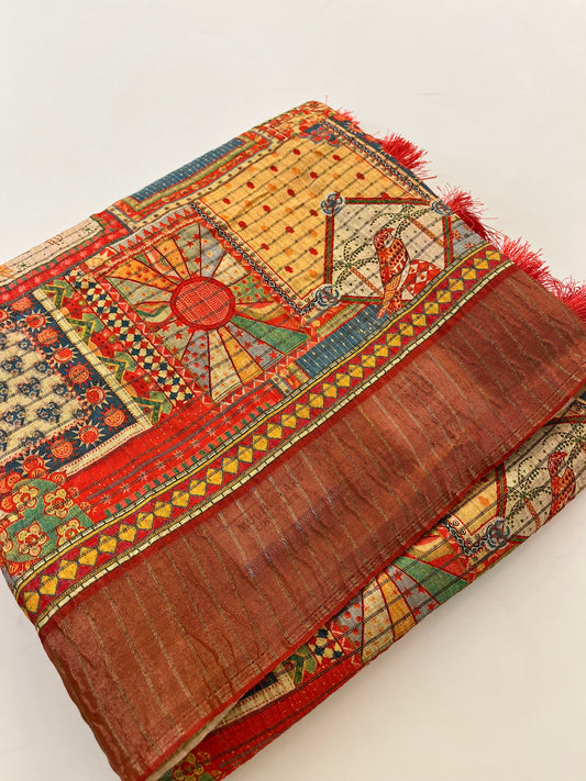 Crush Tussar Printed