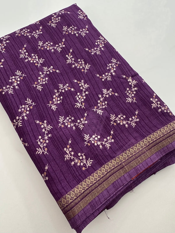 Tussar Printed Saree-JU7