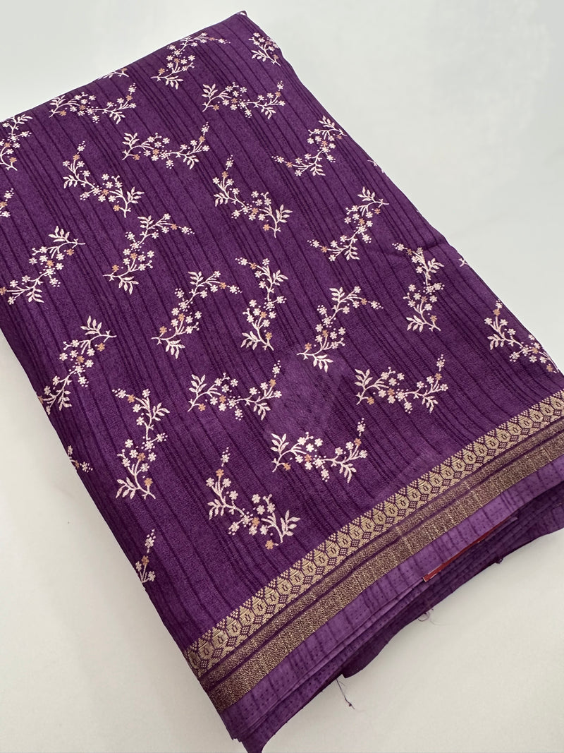 Tussar Printed Saree-JU7
