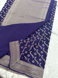 Rust Heritage Linen Designer Saree with Butta Design 🌹-AU2