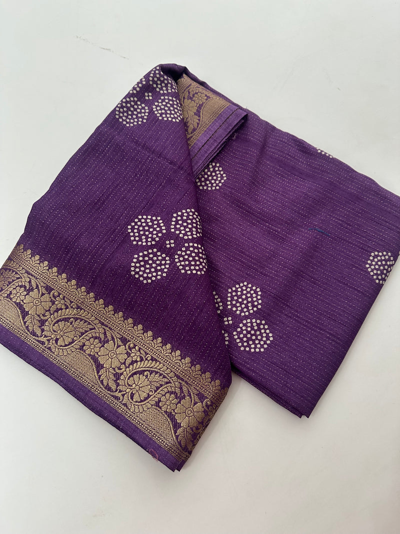Tussar Chiffons Lines-J13