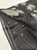 Pure Banarsi Crepe Silk Saree,, silver and gold weaving all over 🌹-AU15