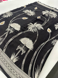 Pure Banarsi Crepe Silk Saree,, silver and gold weaving all over 🌹-AU15