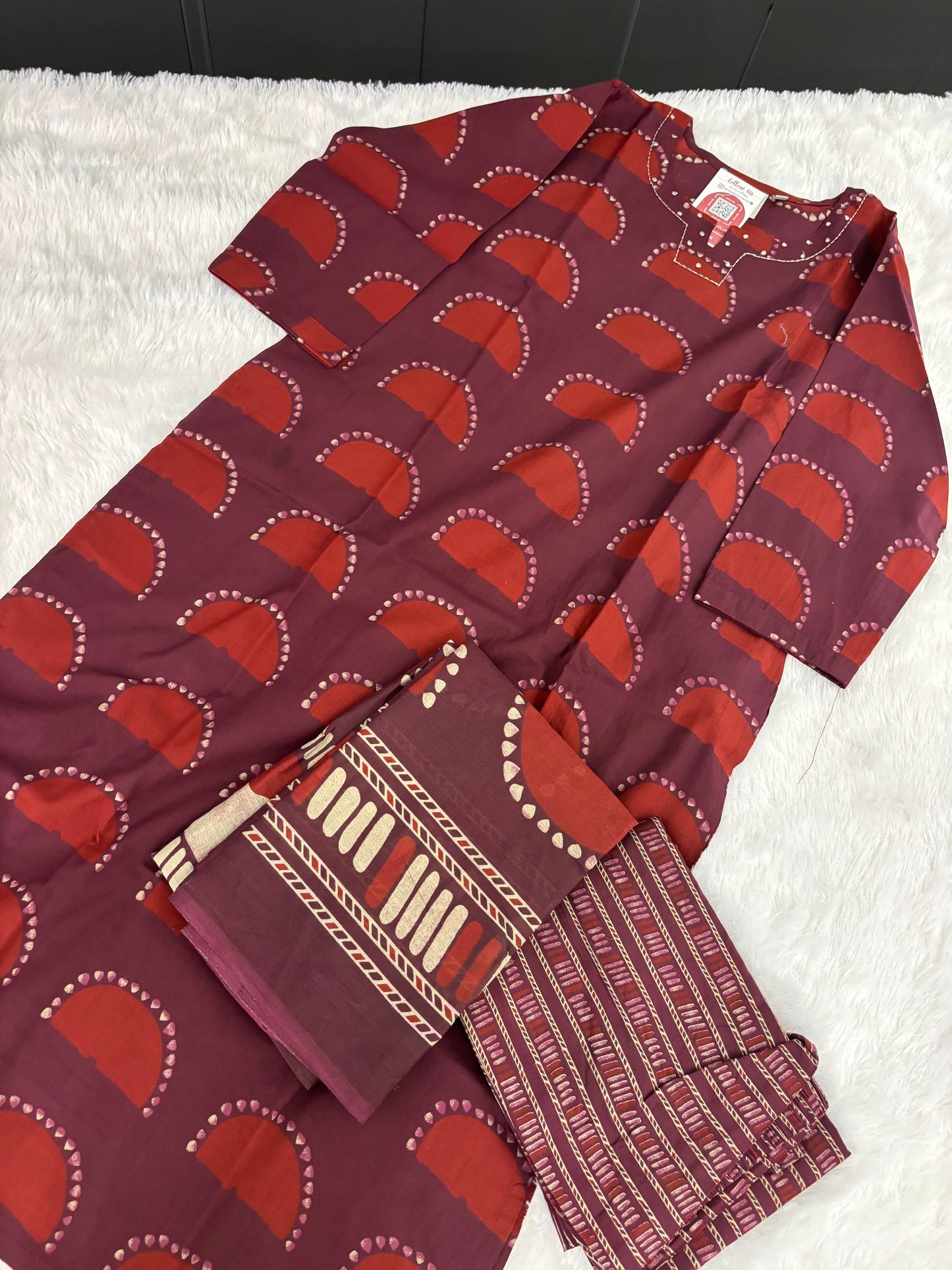 3 Piece Kurti Regular Fit Straight