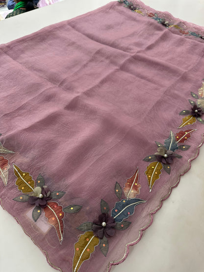 Organza Work Fancy Appliqué Work-M24