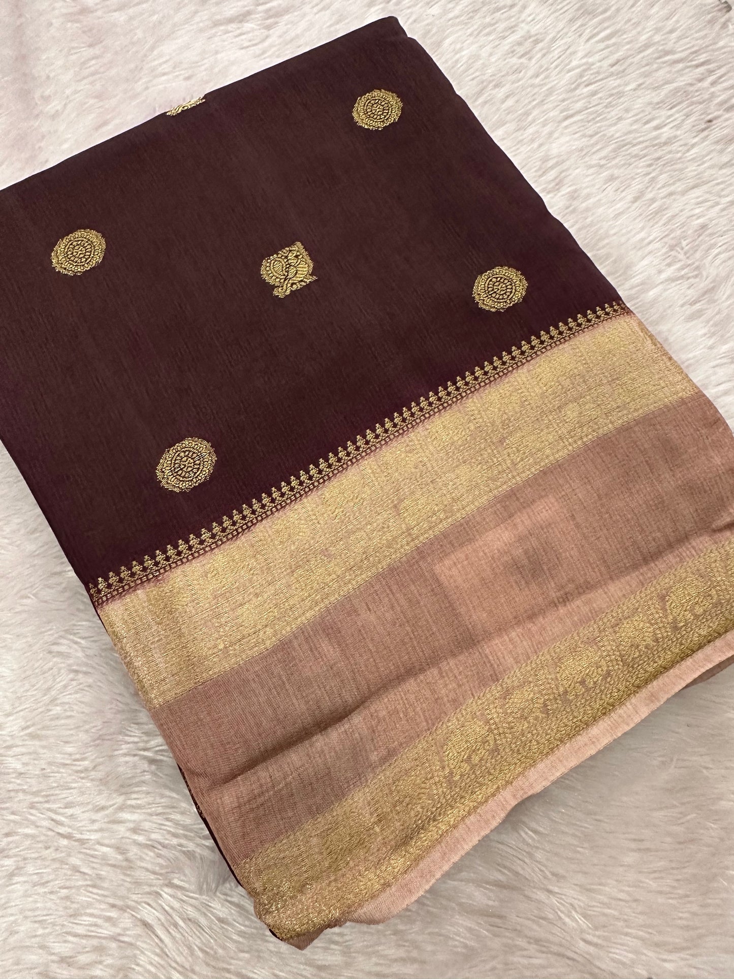 Tussar Viscose Fancy Saree-M19