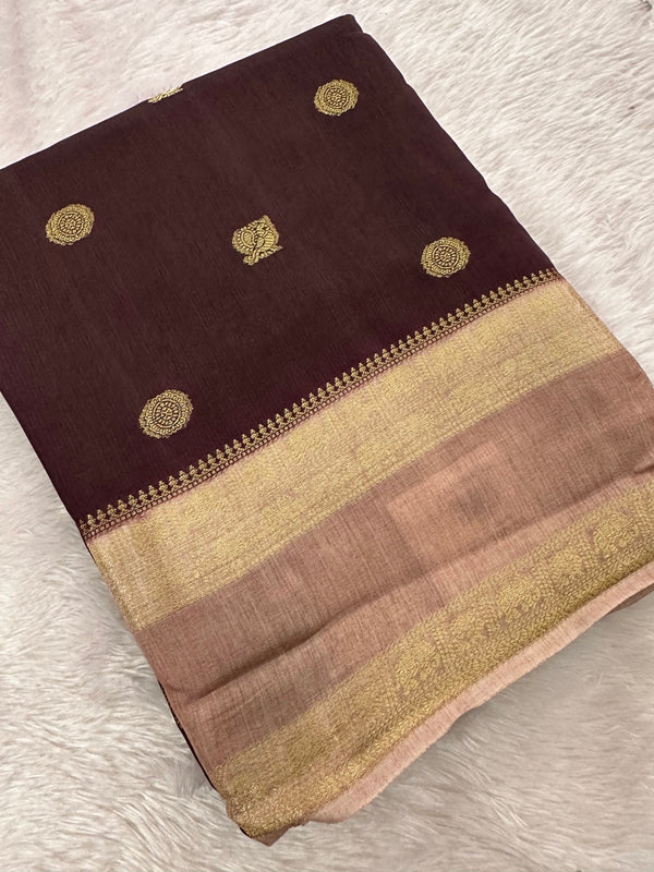 Tussar Viscose Fancy Saree-M19