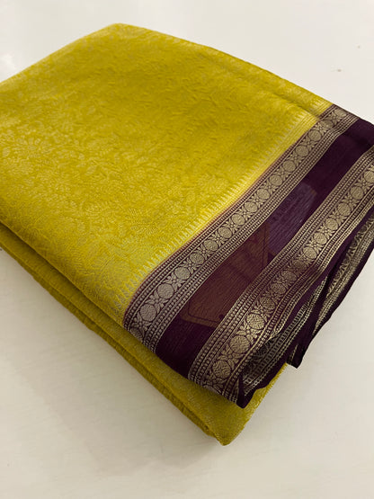 Brocade Banarasi soft silk
