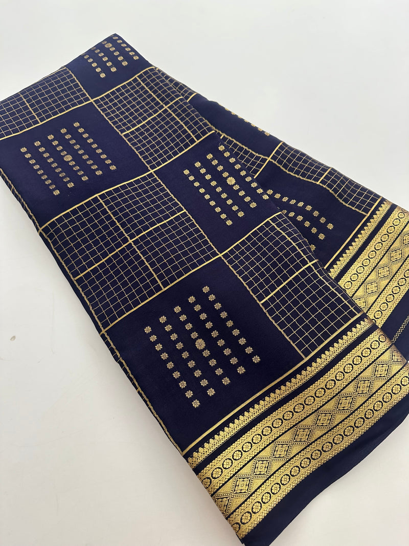 PURE✨✨120 GSM PURE MYSORE CRAPE SILK SAREE