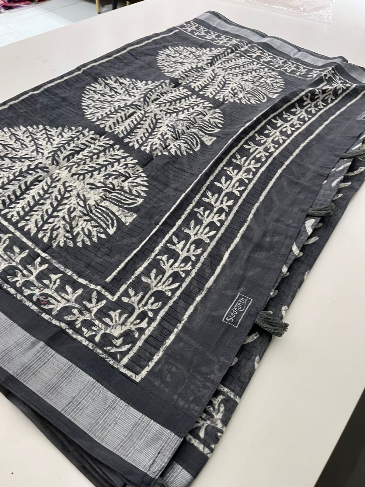 Batik Linen Saree