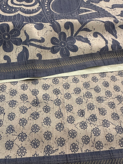 Kalamkari Tussar Printed-M26
