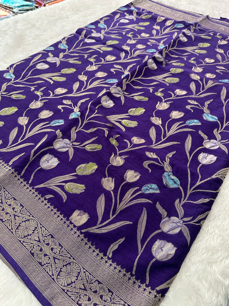 Tulips Linen Premium Saree-M13