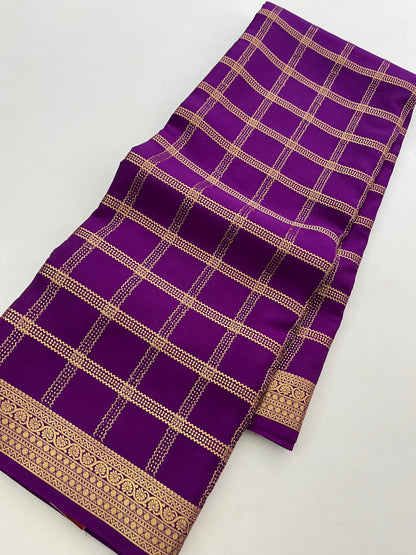 Pure Crepe  Mysore Silk Saree