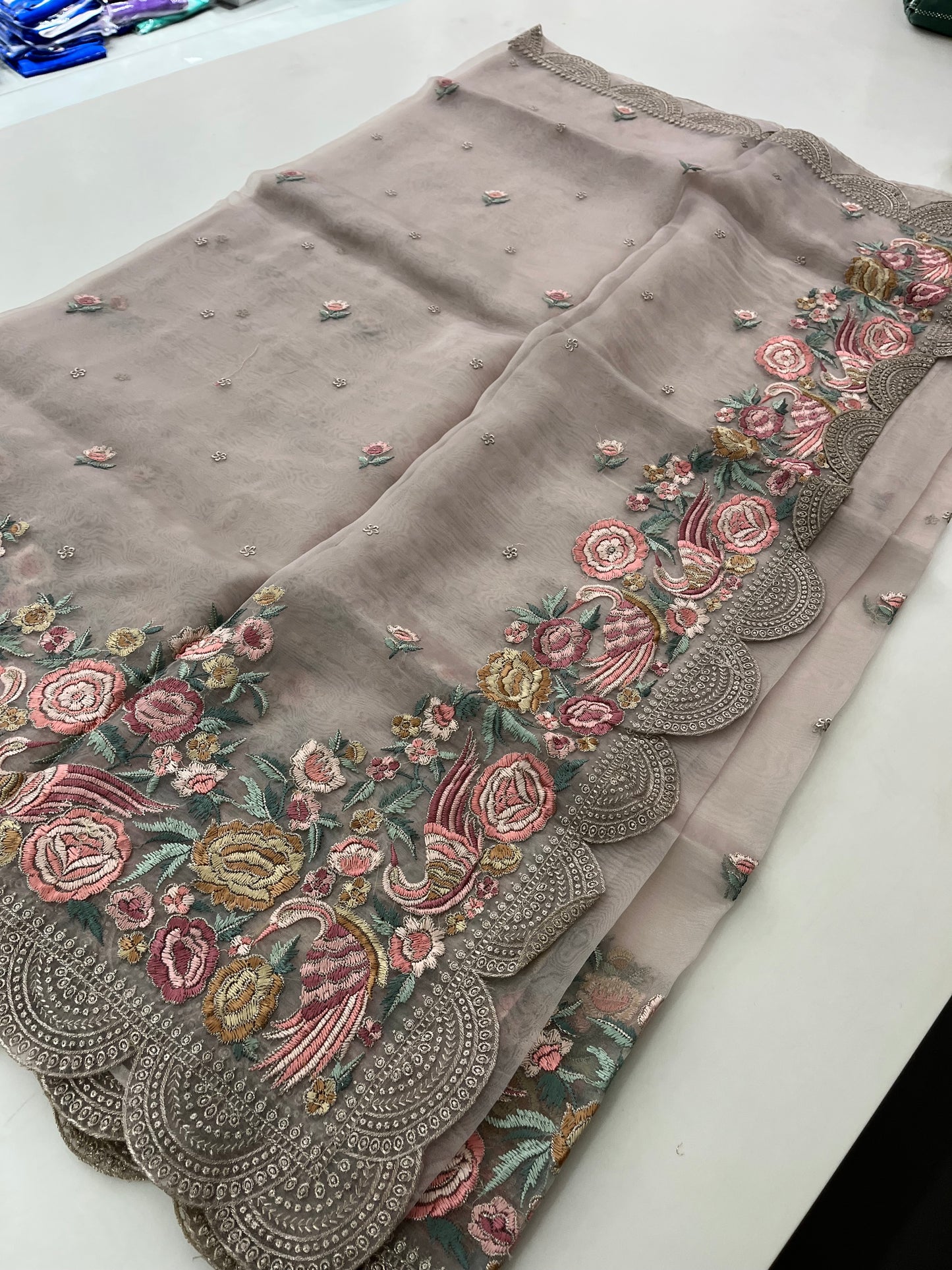 Embroidery Organza premium Saree