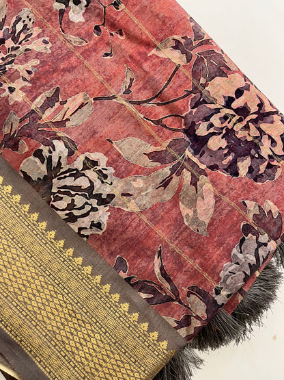 Printed Tussar Fancy