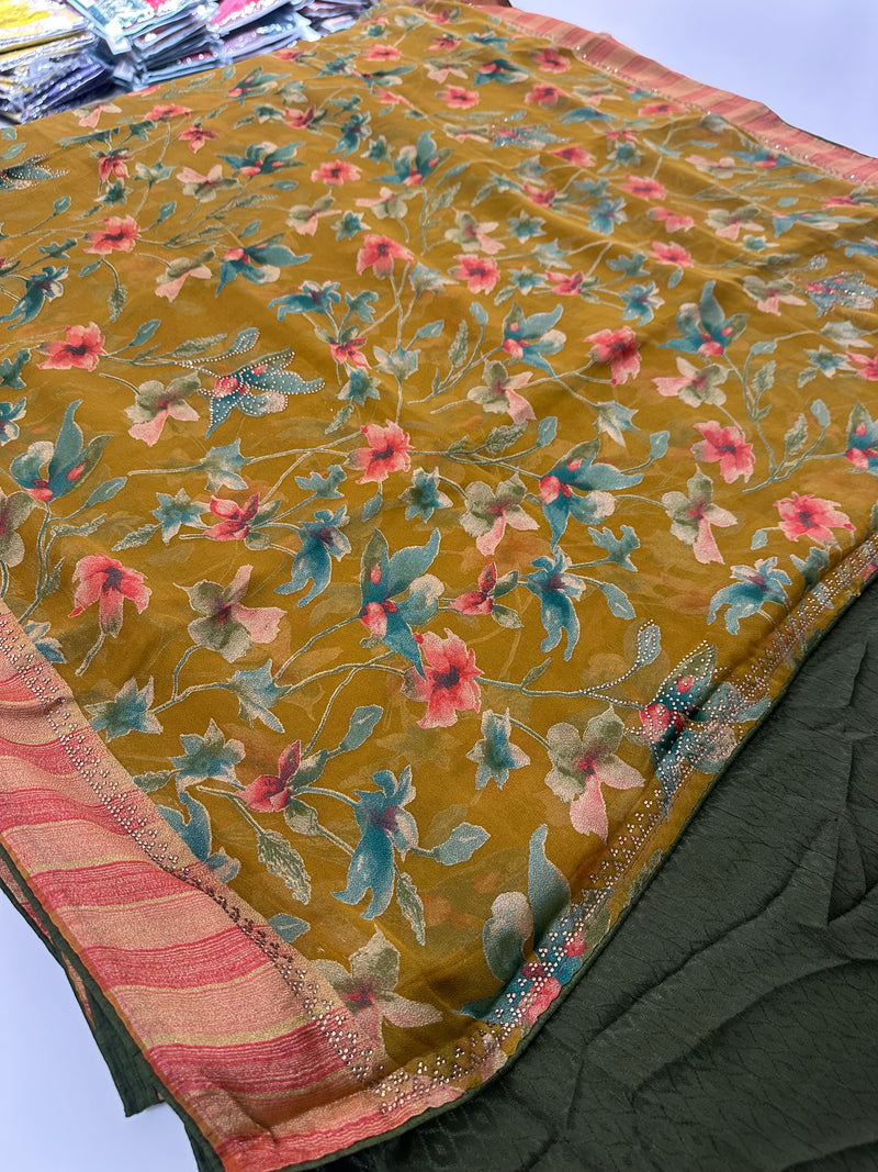 Brosso Fancy Saree New-(JU1)