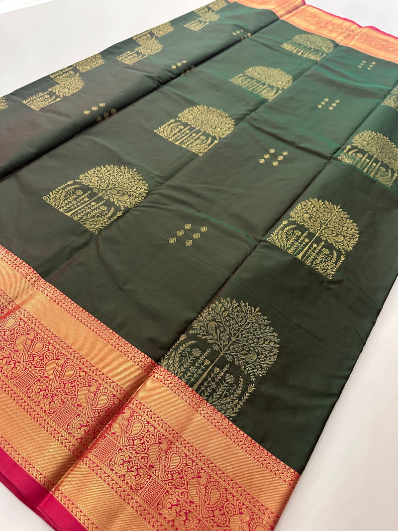 Semi Kanchi Silk Saree-J22