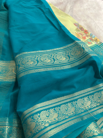 Floral Printed Semi Mysore Silk