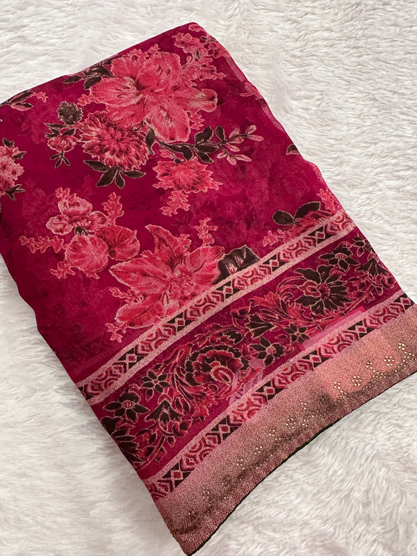 Brosso Fancy Saree New-JU10