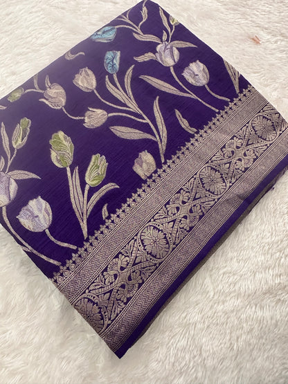 Tulips Linen Premium Saree-M13