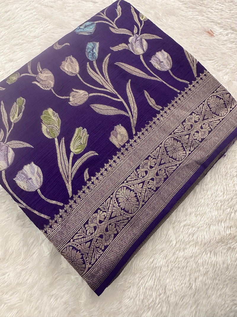 Tulips Linen Premium Saree-M13