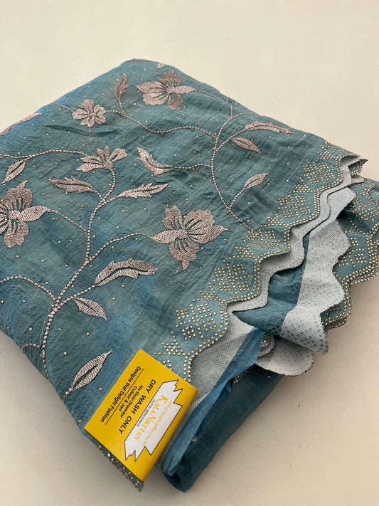 Butter silk Embroidery work
