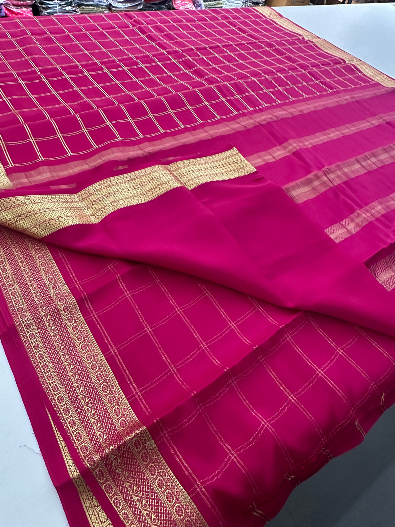 Pure Crape Mysore Silk Saree  100GSM❤️❤️-J22