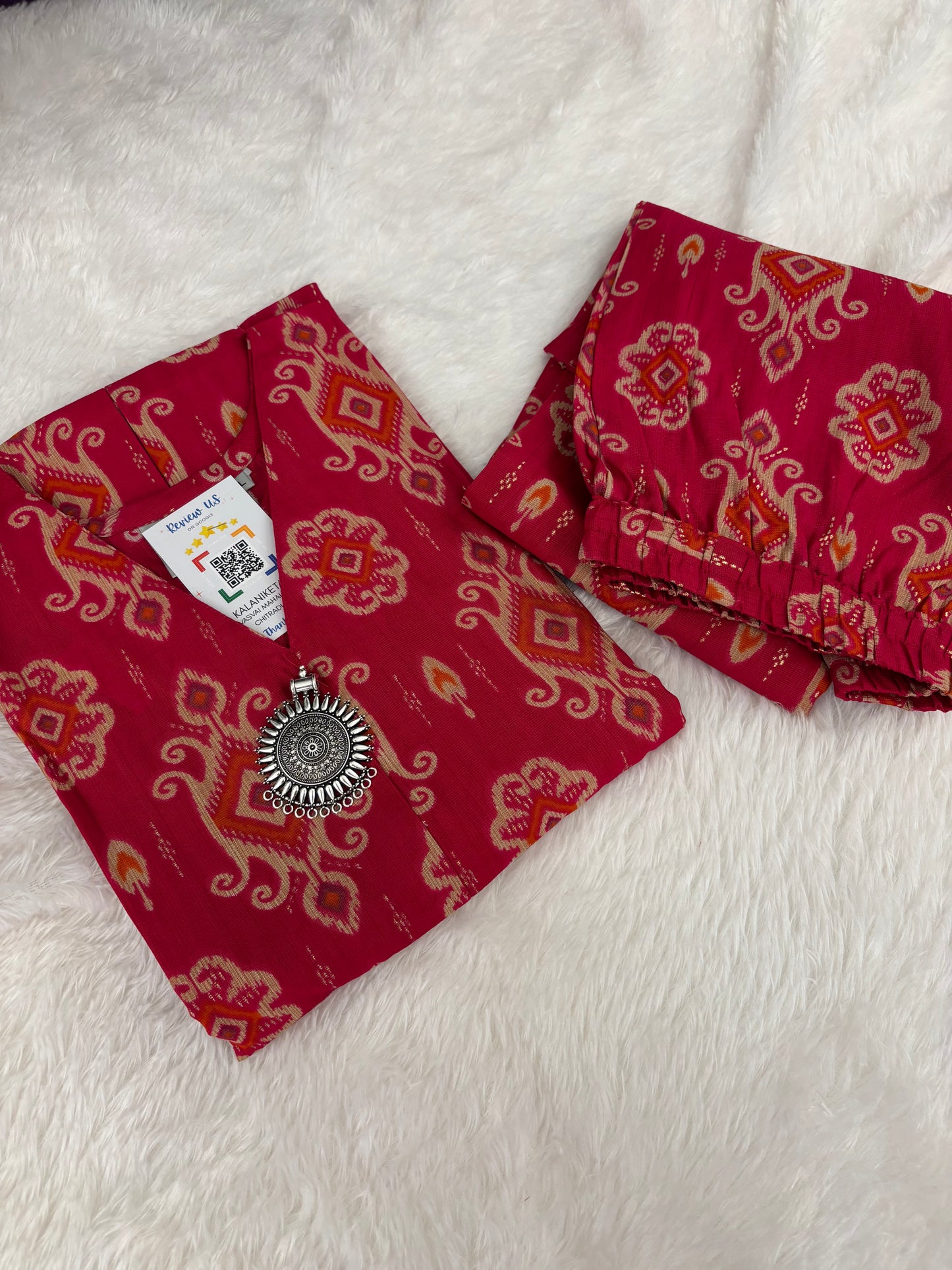 Office Wear Kurti With Pendant