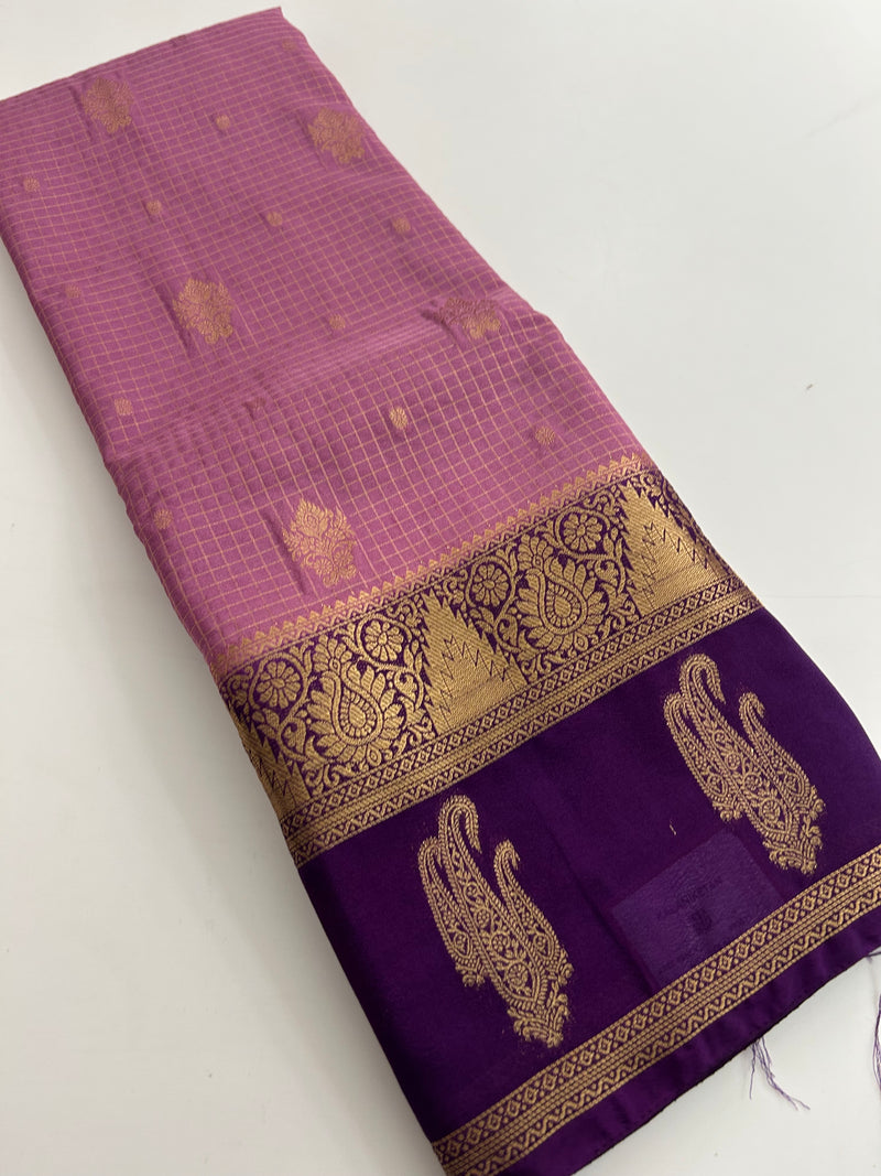 Semi Mysore Silk Saree-JU31