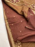 Light Brown Floral Designer Saree AU26