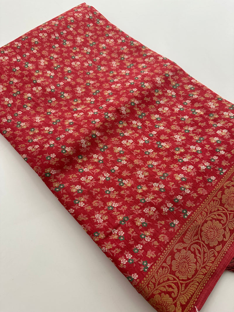 Crepe Chiffon small flower prints -AU3
