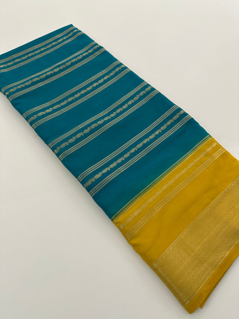 Semi Crepe Fancy Sarees🌹AU18