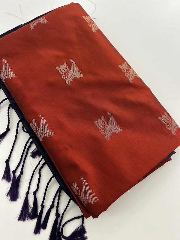 Semi Kanchi Soft Silk In 3 beautiful Color matching. 🌹-JU30
