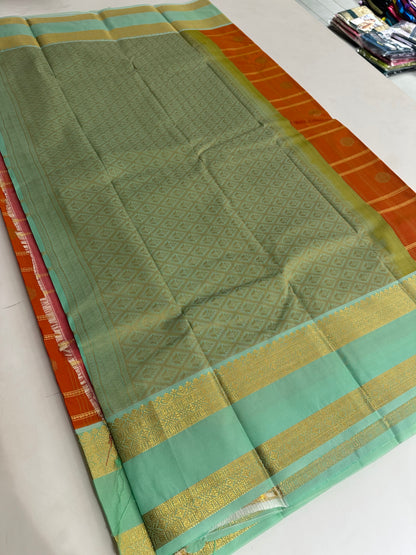 Semi Kanchi/Vegan Silk Saree-11