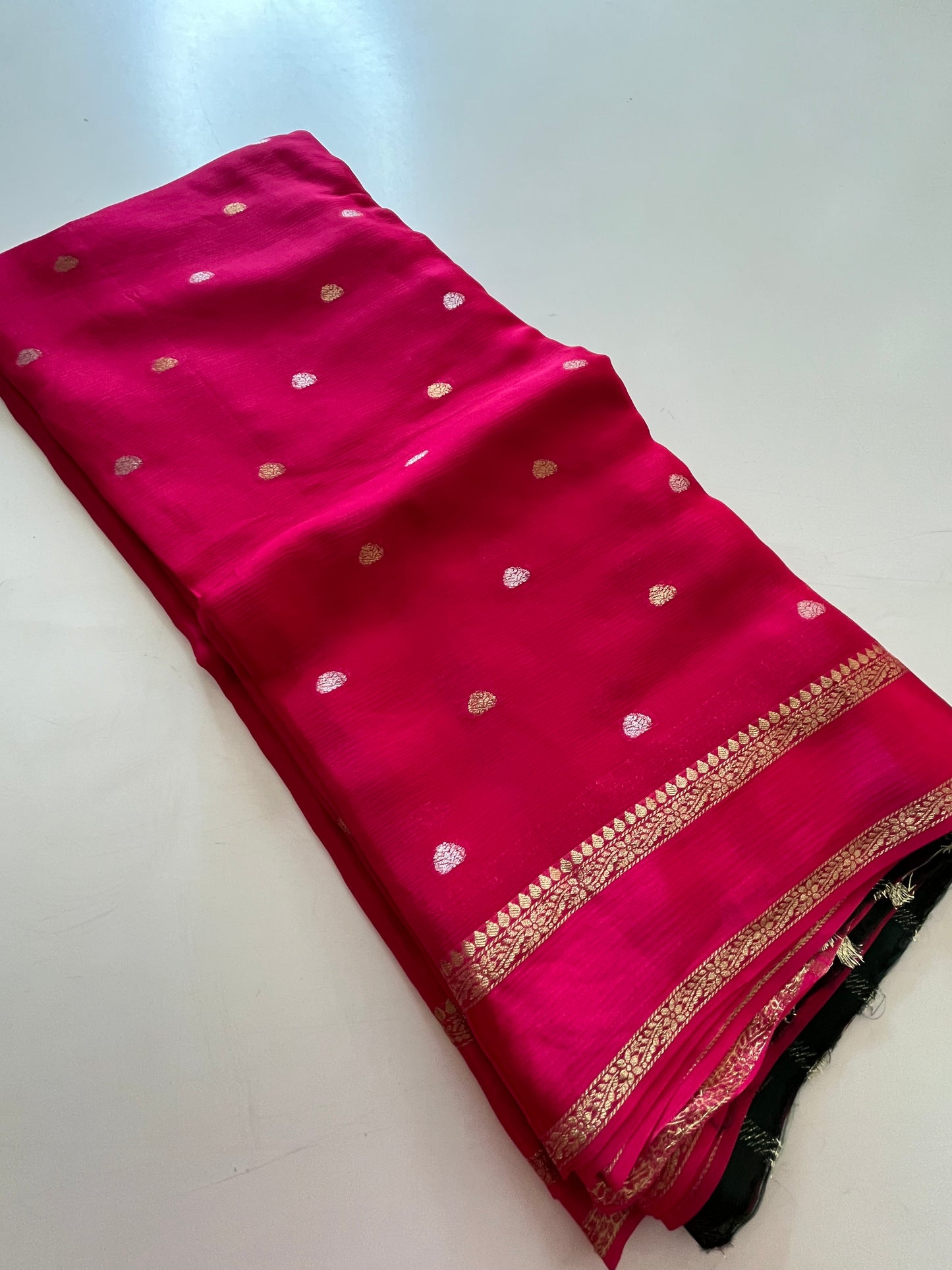 Satin Crape Designer saree