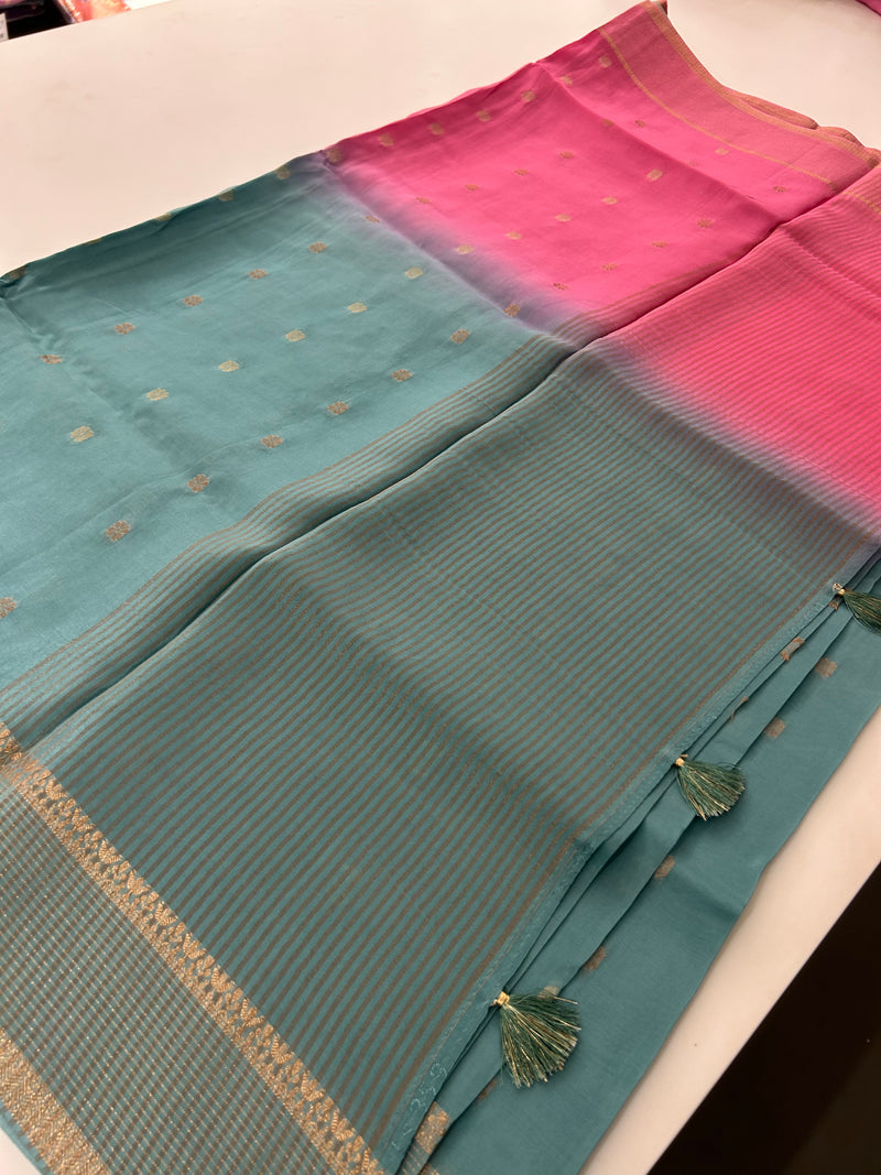 Banarsi Viscose Faded Saree-M18