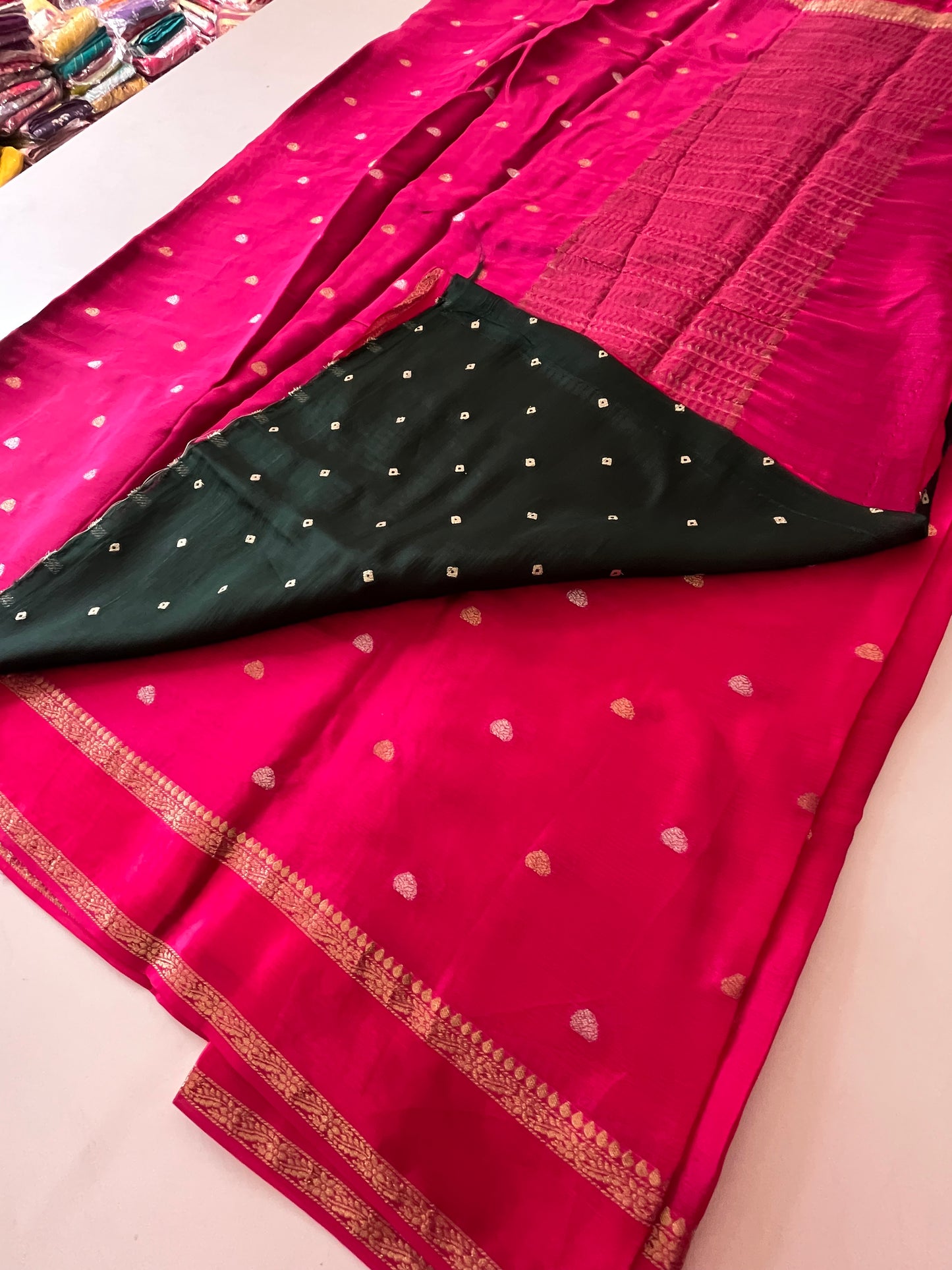 Satin Crape Designer saree