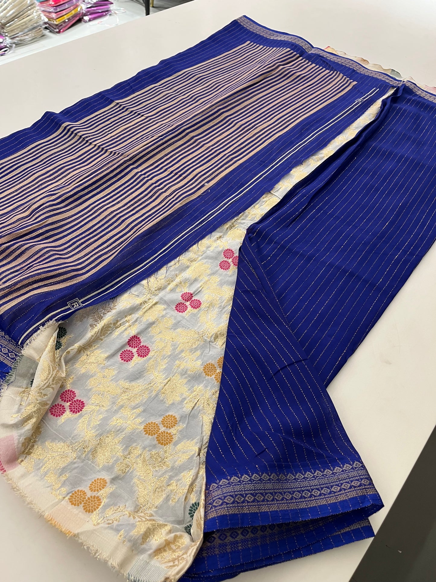 Tussar Zari Lines