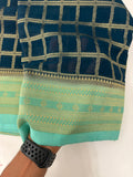 DARK TEAL GREEN GEORGETTE SAREE-J17