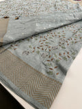 🌹Tussar Silk Sarees in Full Embroidery Work With Self Pattern Blouse 🌹
JU23