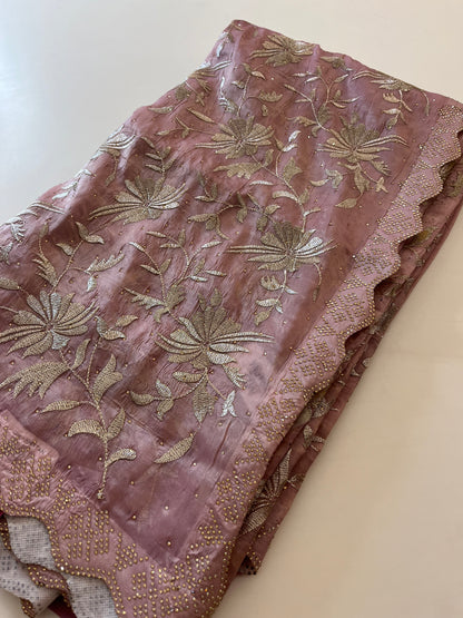 Embroidery work fancy saree