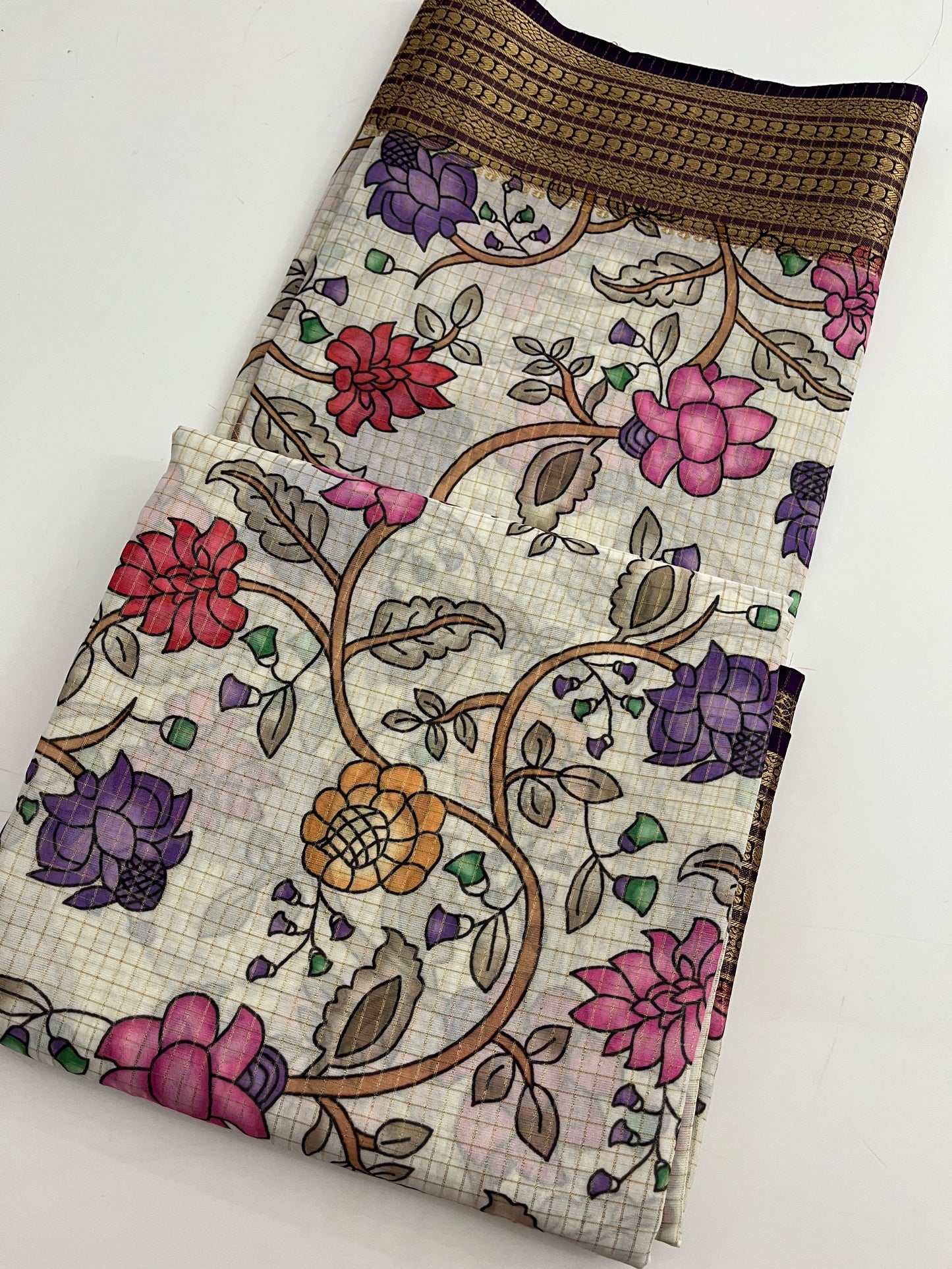 259 FLORAL SEMI  MYSORE SILK