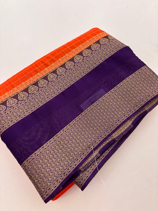 Crape silk fancy checks