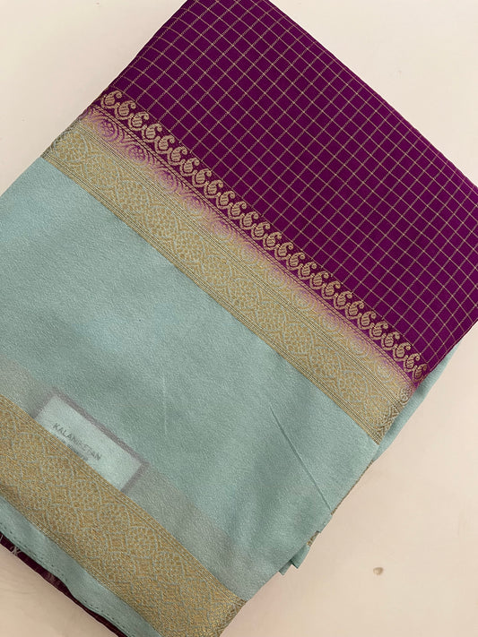 Crepe Small Checks Bentex Border