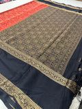 Red x Black Banarasi Crape Brocade(PreBooking Only) 7-10 Days Shipment.