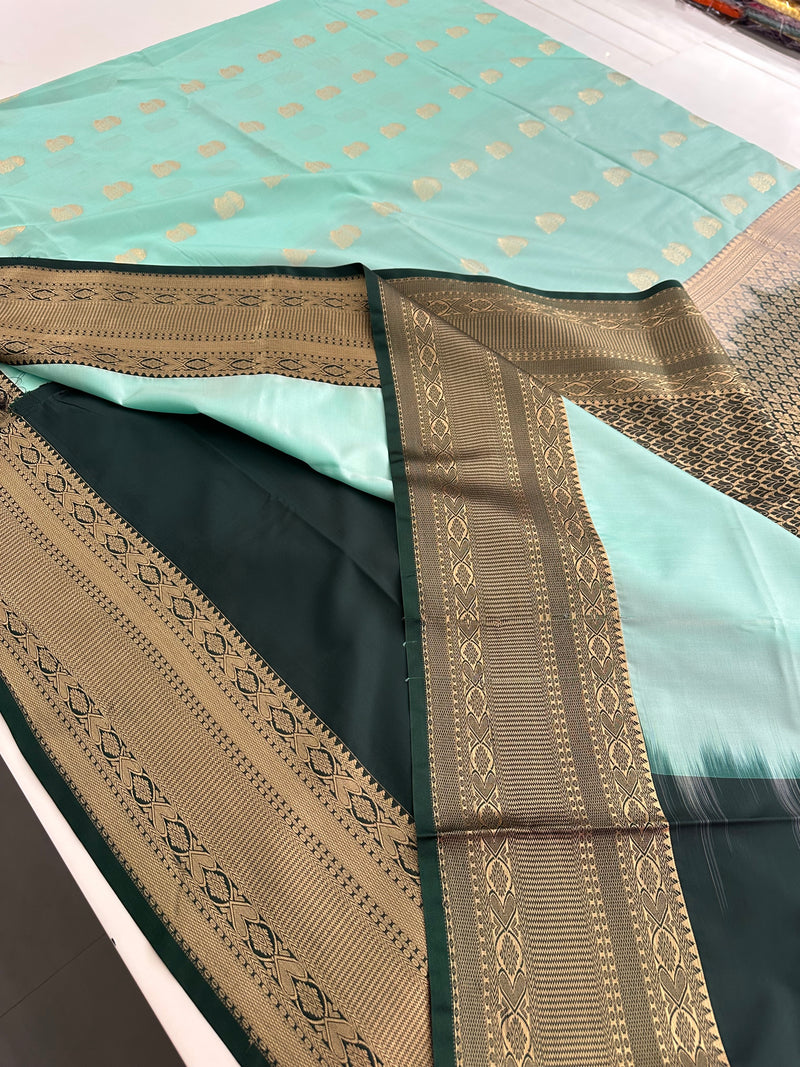 New Semi Soft silk Sarees From Kanchi in beatiful Borders -JU20