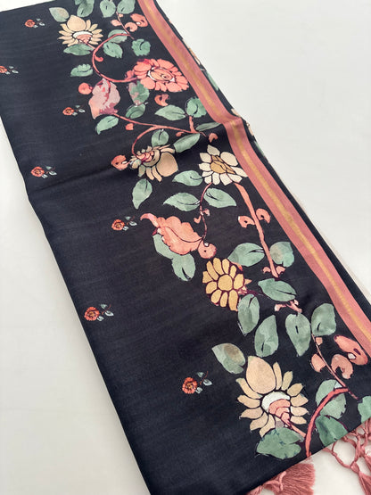 Printed Tussar Fancy-J12